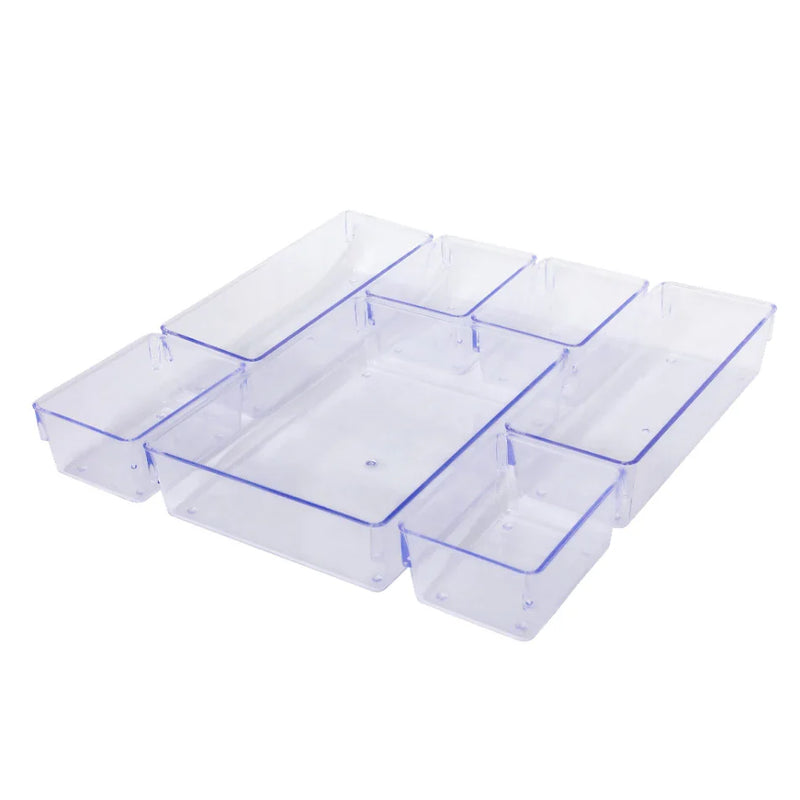 Kit 25 Organizador Multiuso Modular Gavetas Geladeira Acrílico Cristal