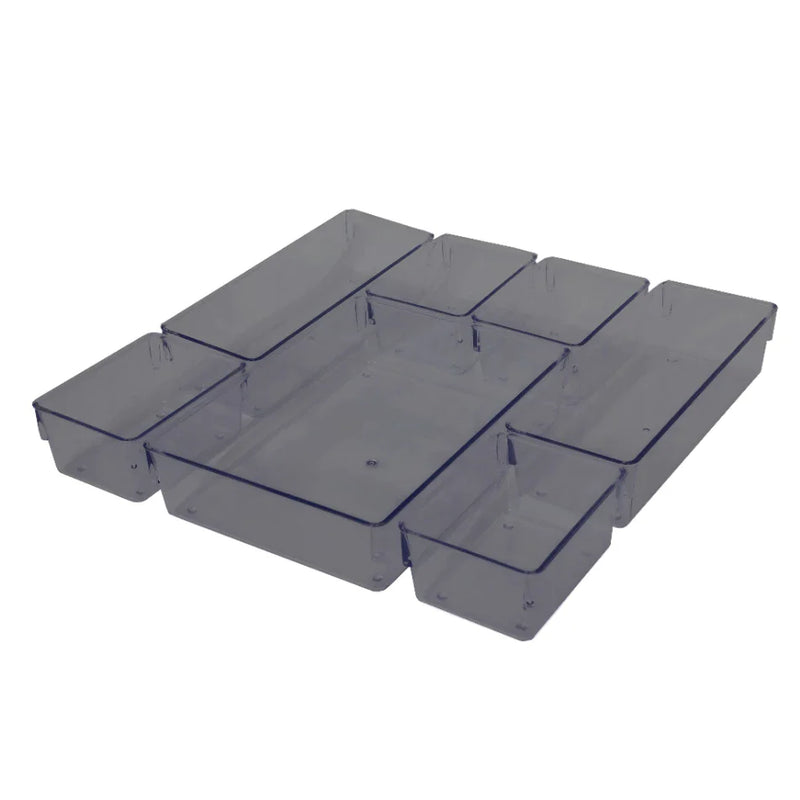 Kit 25 Organizador Multiuso Modular Gavetas Geladeira Acrílico Cristal