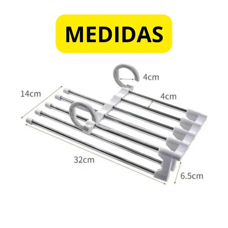 Kit 3 Cabides Para Calças Roupas Multiuso